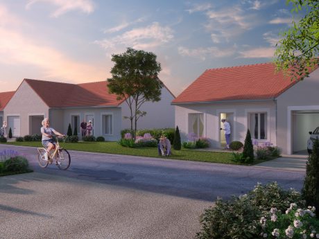 projet immobilier de village sénior, maisons à vendre neuves, Dreux