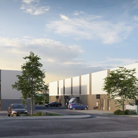 Vue du programme "Granduo", des locaux d'activités à Annemasse